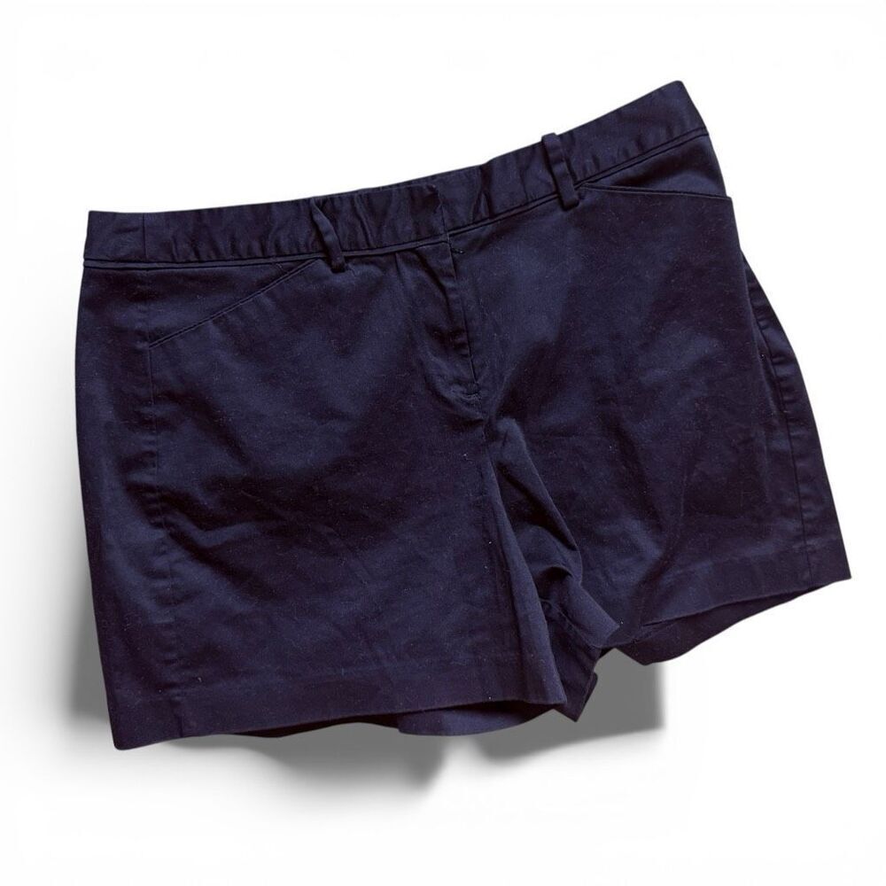 Womens Lane Bryant Black Flat Front Casual Weekender Shorts - Sz 16
